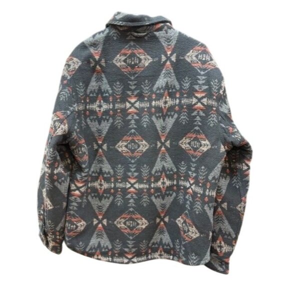 Jachs New York Mens Southwest Pattern Sherpa-Lined Button-Up Jacket L - Picture 2 of 4